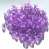 100 9x6mm Acrylic Transparent Violet Ovals